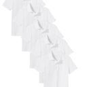 White (5-Pack) 20 5-Pack School Uniform Tagless Polo Tshirt for Little Boys & Big Boys